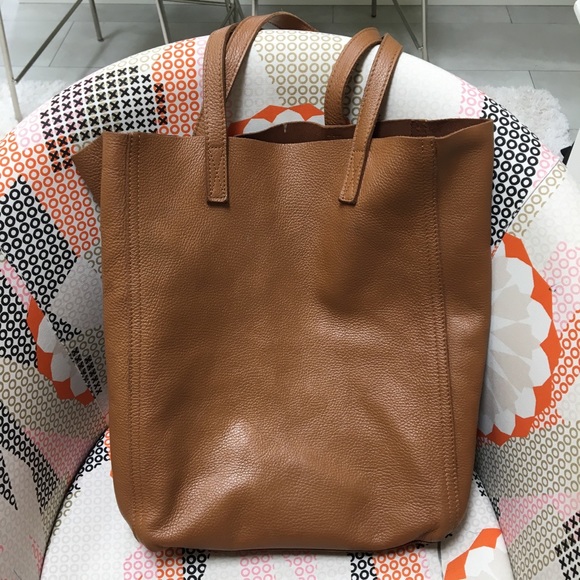 tall leather tote